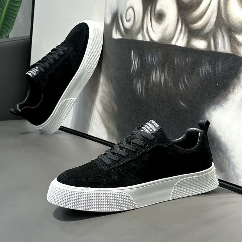 Men's Lace Up Non Slip Skateboard Shoes