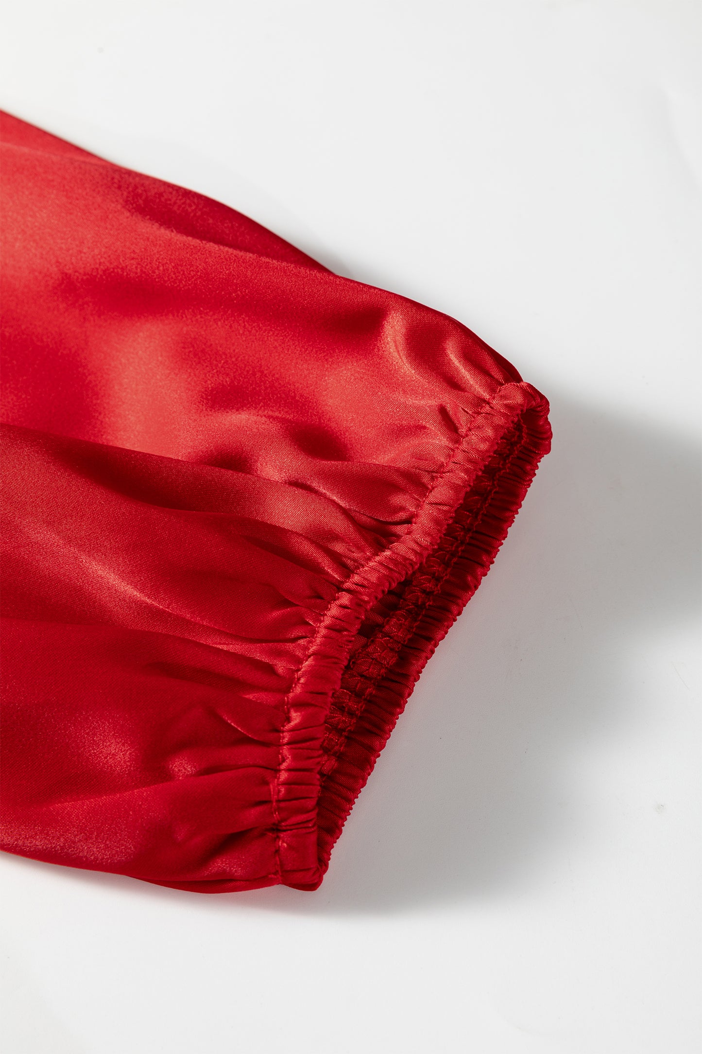 Blackish Green Solid Color Frilled V Neck Bow Detail 3/4 Sleeve Blouse