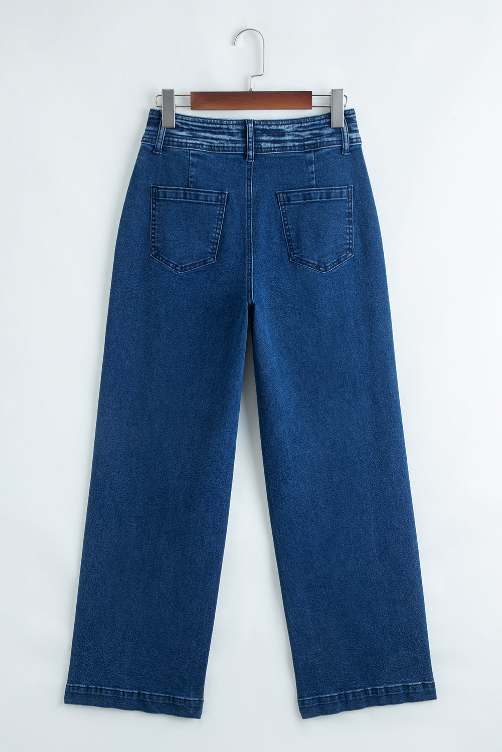 Stitched Detail High Waist Shift Jeans - Dusk Blue