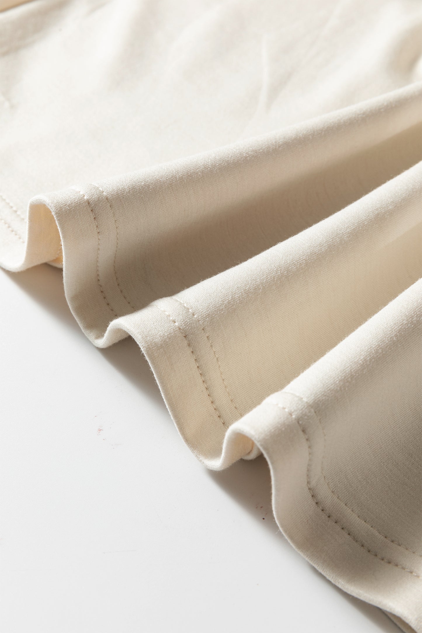 Contrast Striped Trim Crewneck T Shirt Loose Straight Pants Set