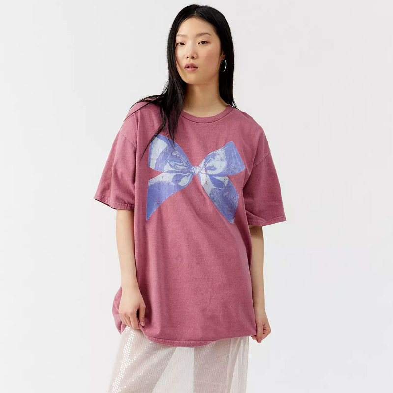 Women Butterfly round neck and short sleeves T-shirt