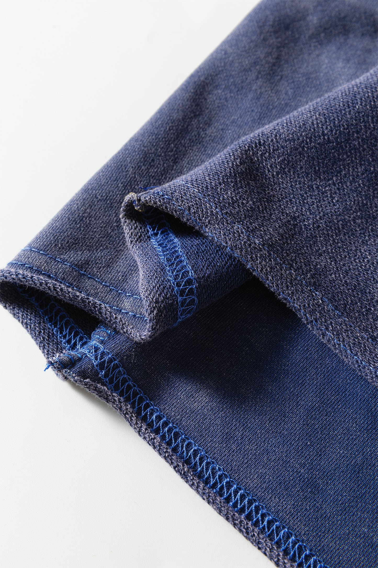 Mineral Wash Tiered Wide Leg Patchwork Drawstring Pants