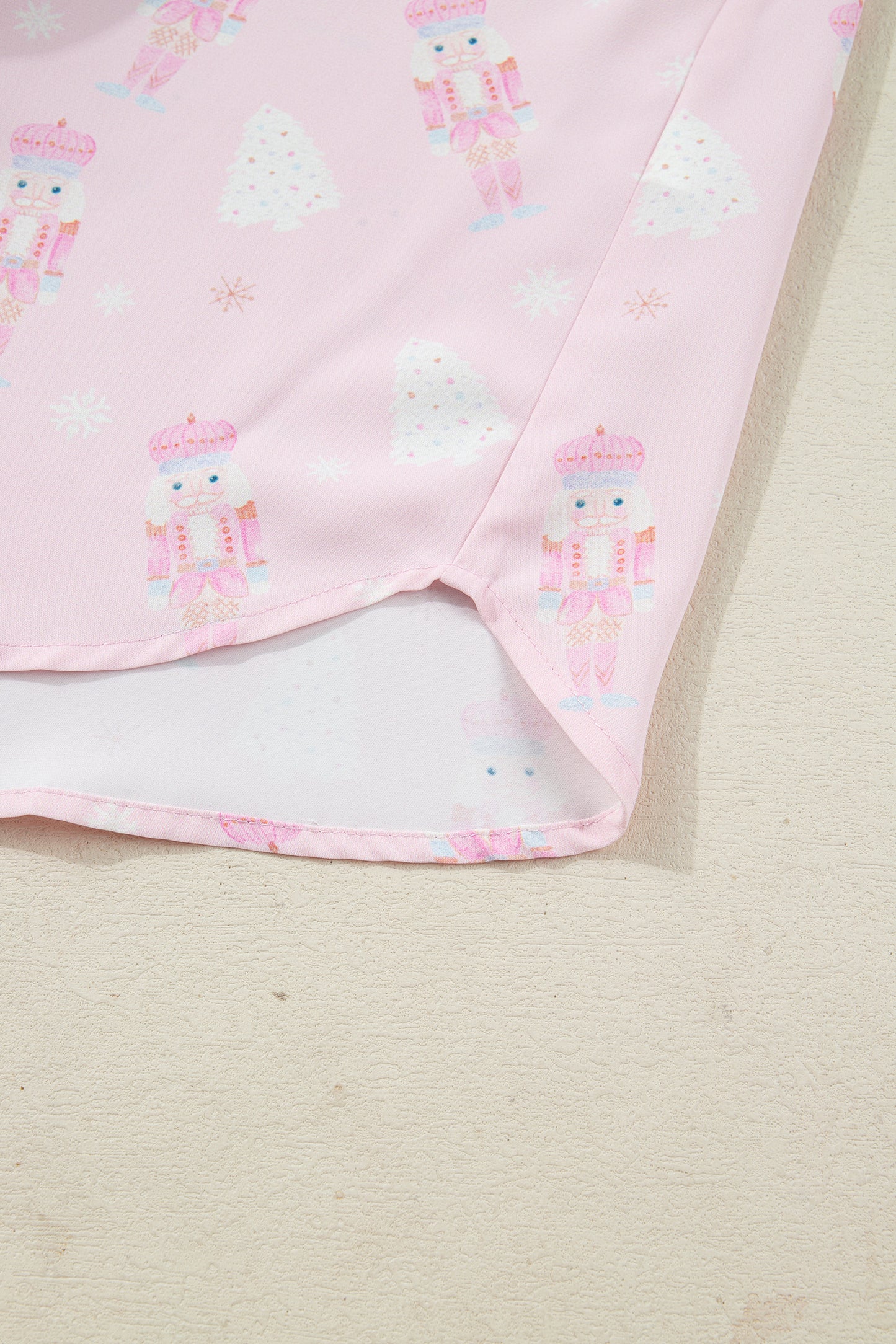 Bow Tie Front Christmas Nutcracker Pajama Set