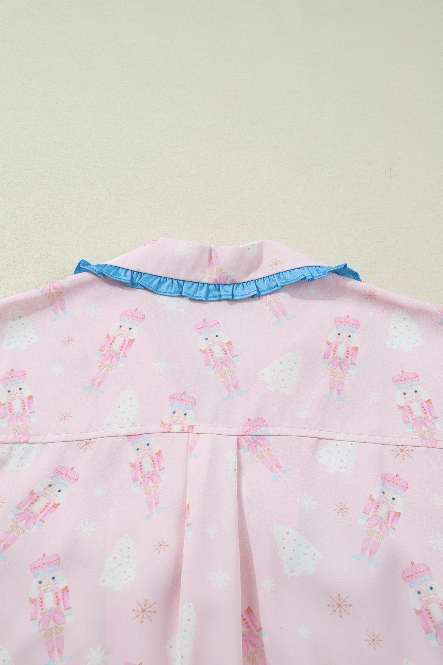 Bow Tie Front Christmas Nutcracker Pajama Set