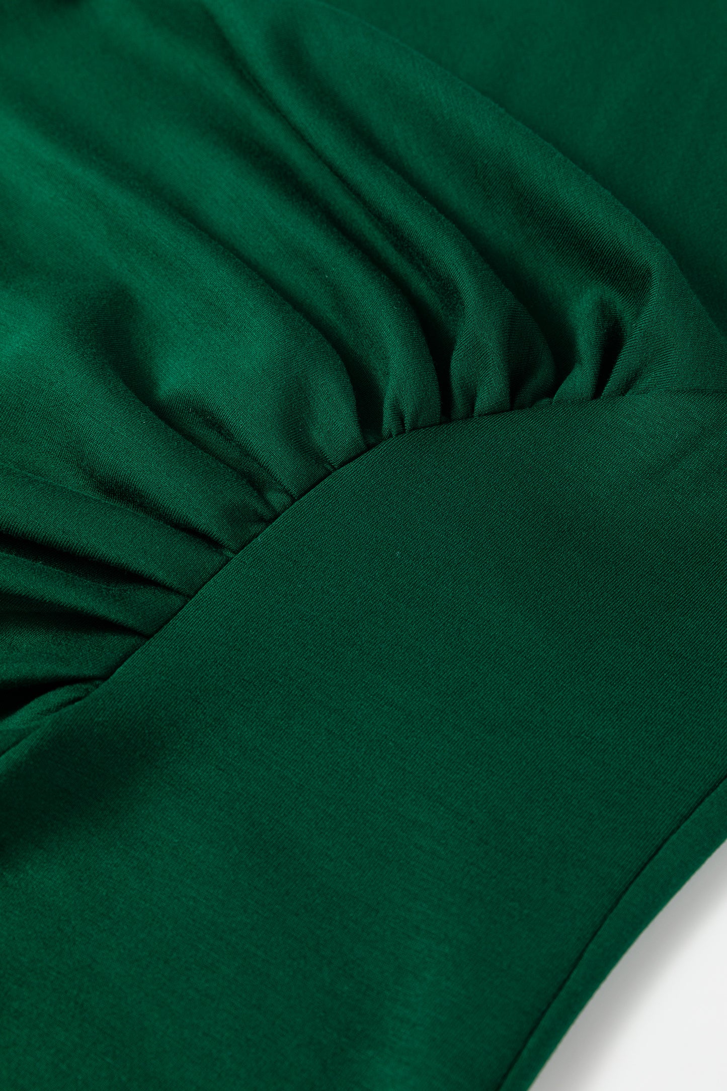 Solid Color Round Neck Ruched Detail Sleeveless Mini Dress