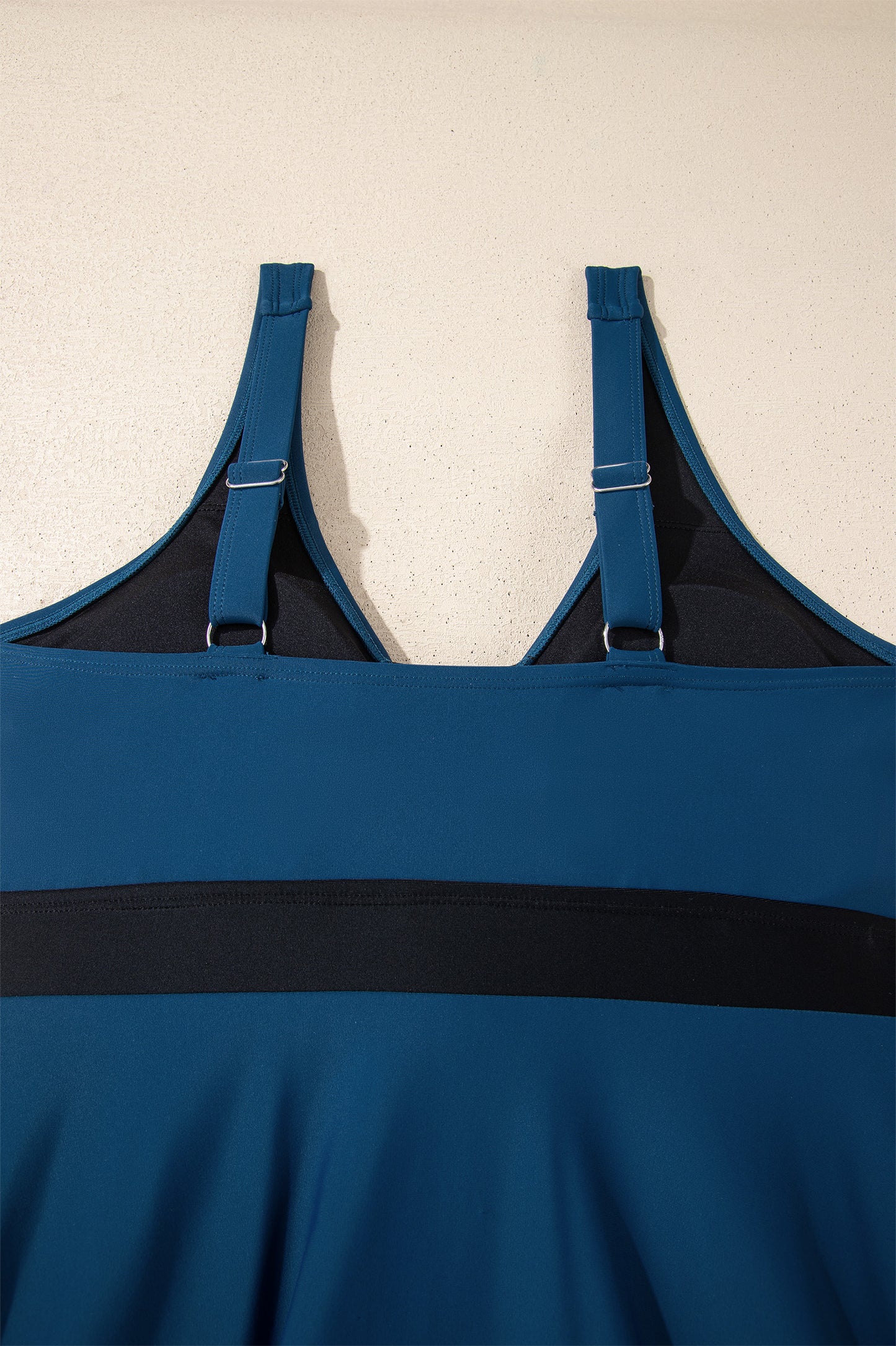 Color Block Patchwork Bow Knot Detail Sleeveless Swim Dress