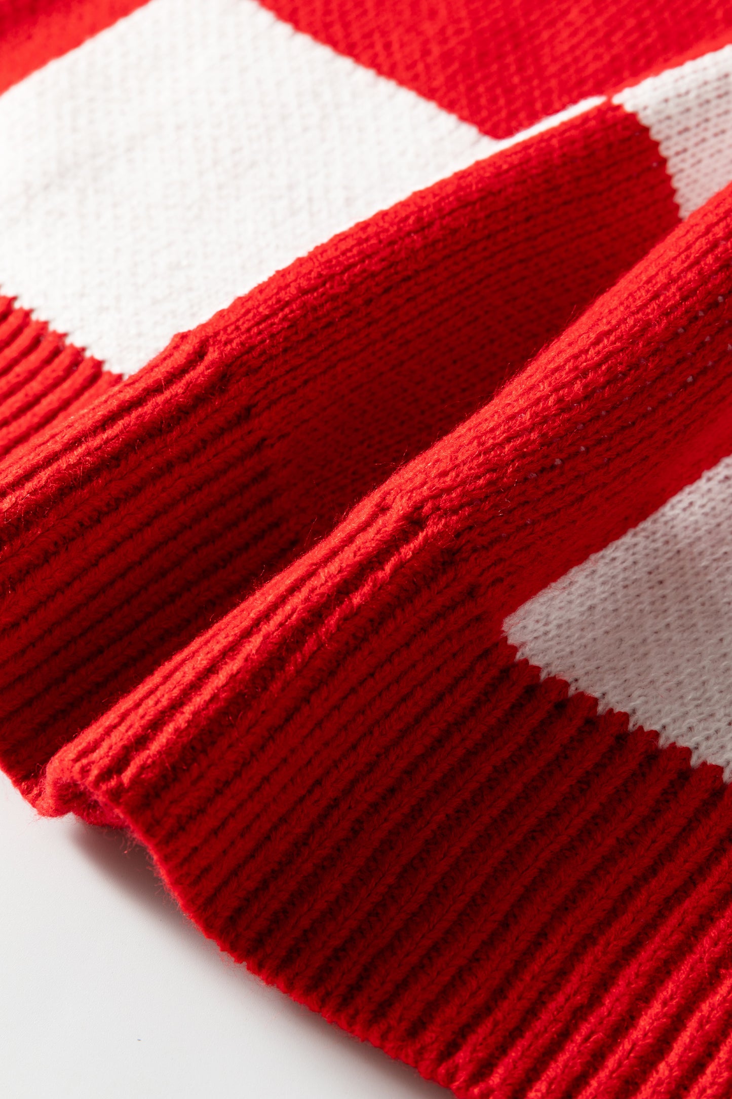 Checkered Bishop Sleeve Sweater