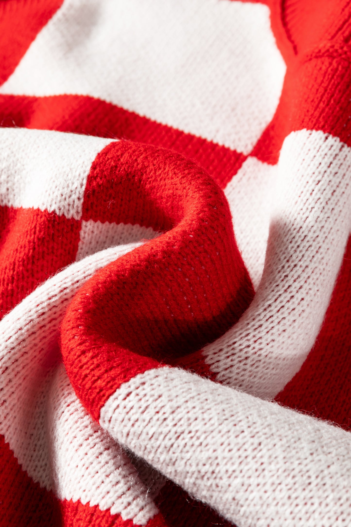 Checkered Bishop Sleeve Sweater