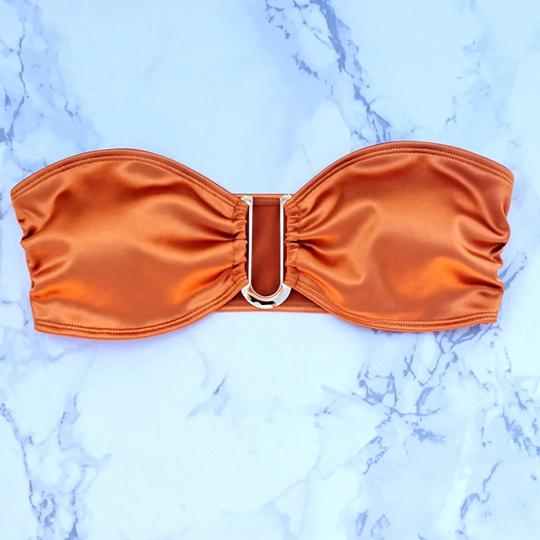 Women's Bandeau Bikini Women Swimwear Female Swimsuit Two-pieces Bikini set Padded Bather Bathing Suit Swim V4647