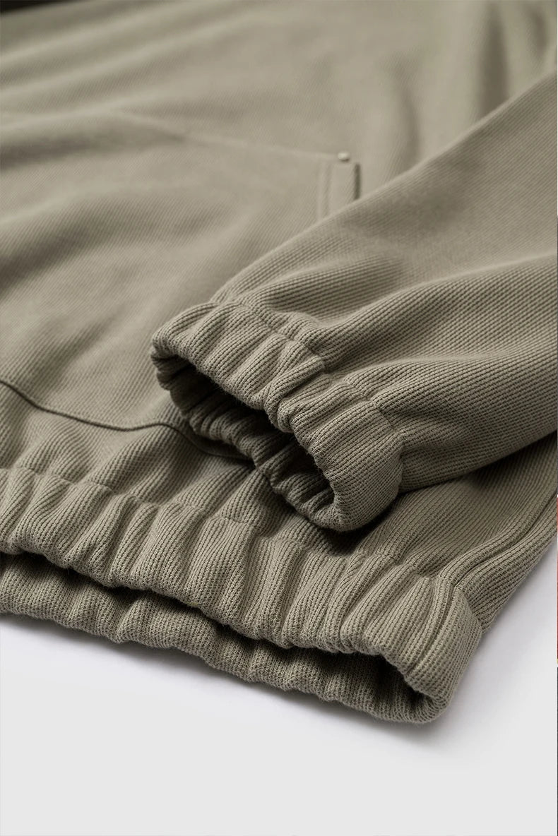 Men's Heavyweight Fleece Crop Boxy Premium Cozy Hooded Sweatshirt