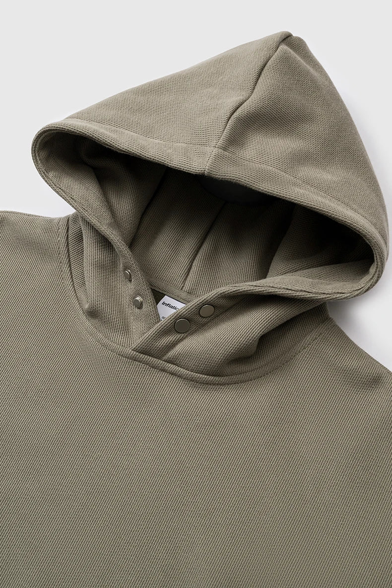 Men's Heavyweight Fleece Crop Boxy Premium Cozy Hooded Sweatshirt