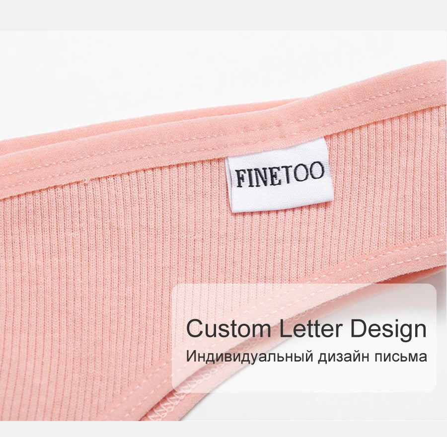 Women's Cotton Brazilian Panties 3-Piece Set - V-Waist Bikini Underwear