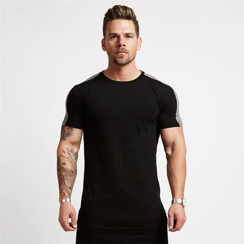 Men Sport Gym Quick Dry Fit Running, Training Fitness  Bodybuilding Workout T-shirt