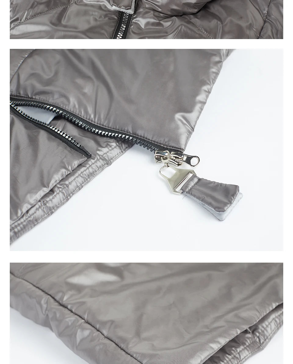 Women's Hooded Parka Jacket Plus Size Mid-Length Cotton Lined Coat