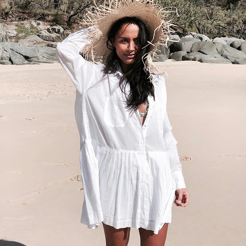 Women's Cover Up Bikini Swimsuit Cover-up Beach Bathing Suit Beach Wear Knitting Swimwear Mesh Beach Dress Tunic Robe