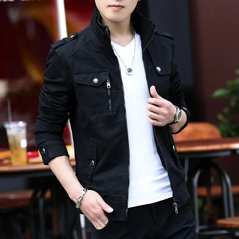 Men's Fashion Army Military Bomber Jacket