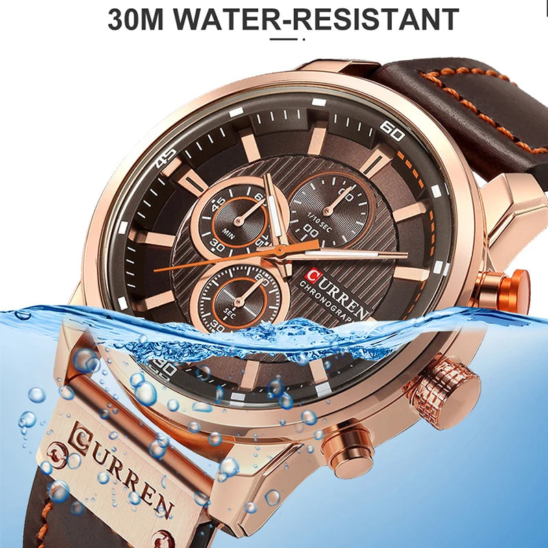Luxury Chronograph Quartz Watch - Military Sport Watch for Men