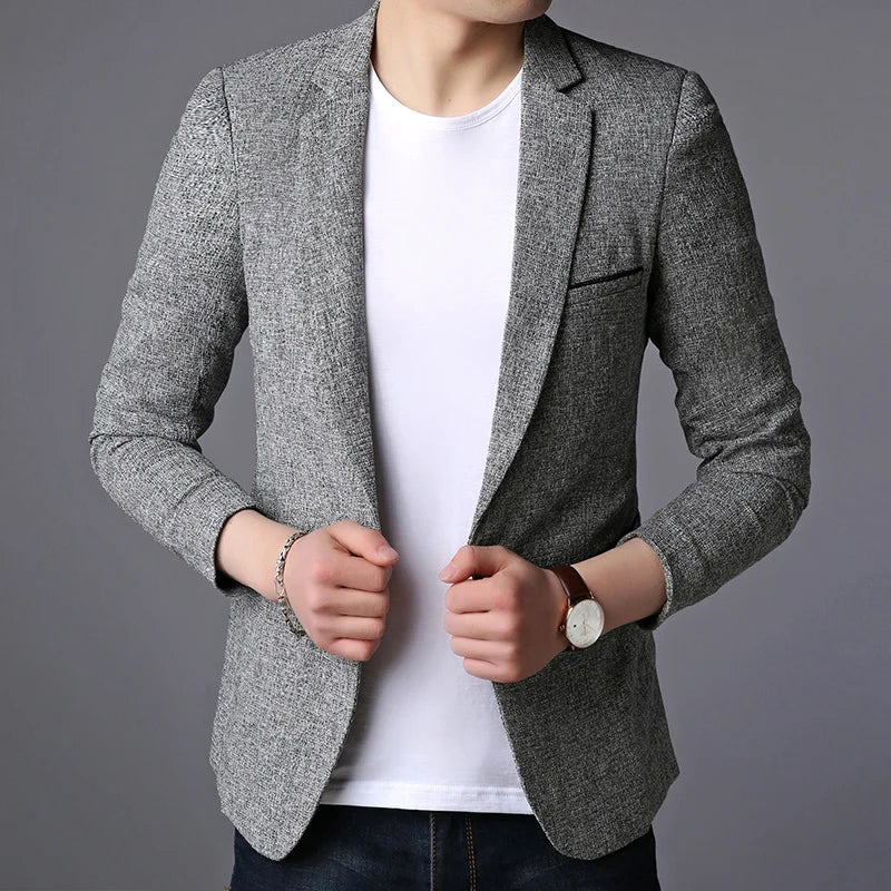 Men Single Breast Blazer Jacket