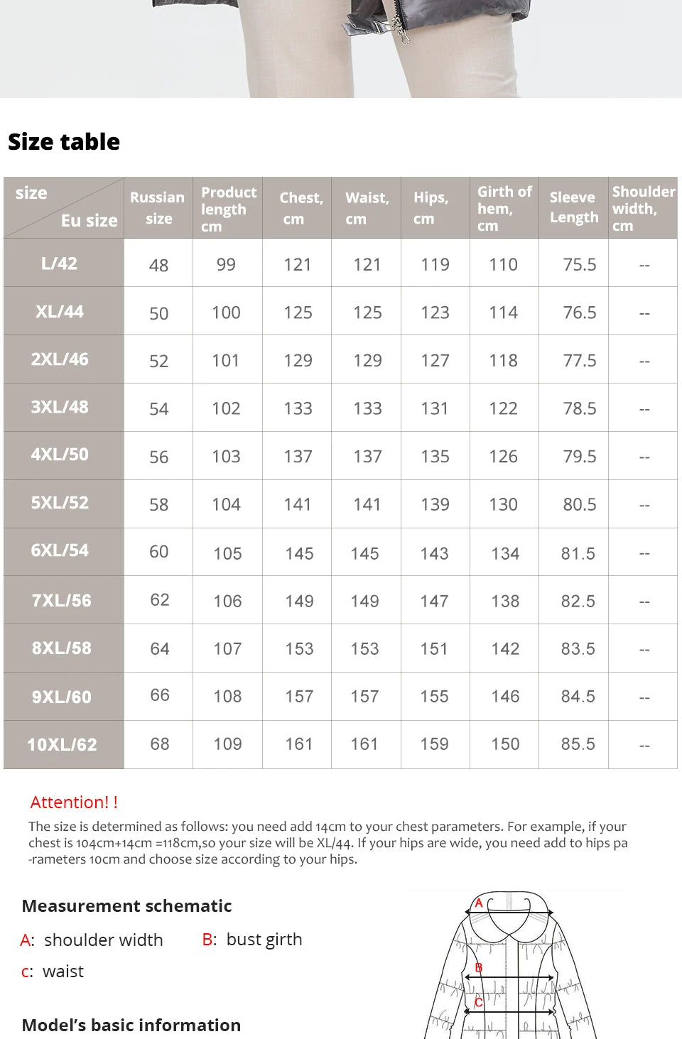 Women's Hooded Parka Jacket Plus Size Mid-Length Cotton Lined Coat