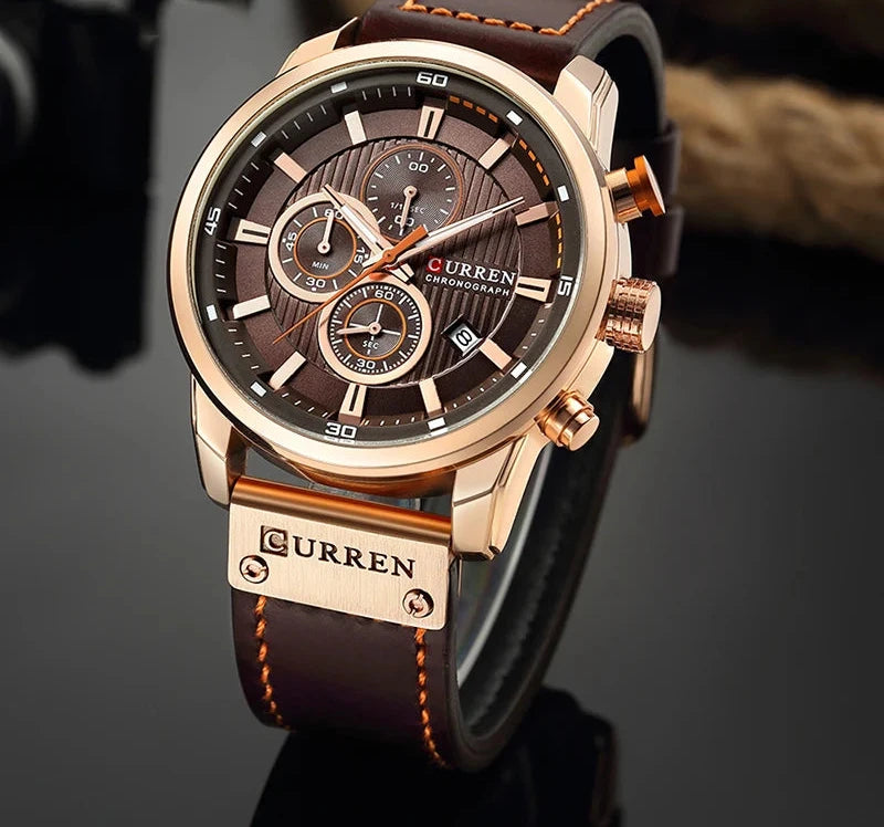 Luxury Chronograph Quartz Watch - Military Sport Watch for Men