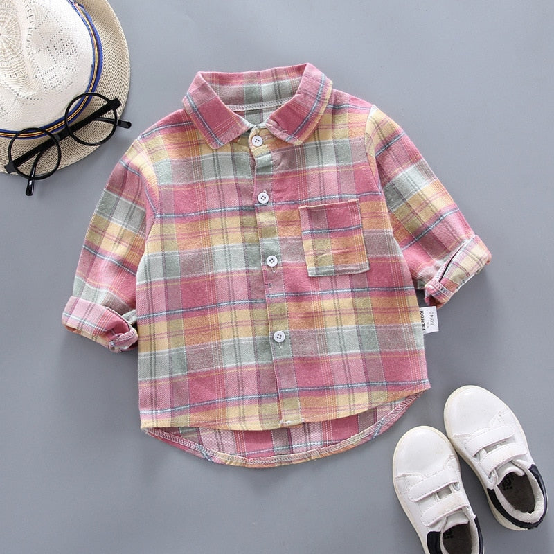 Baby. Boys Long Sleeve Striped Print Shirts