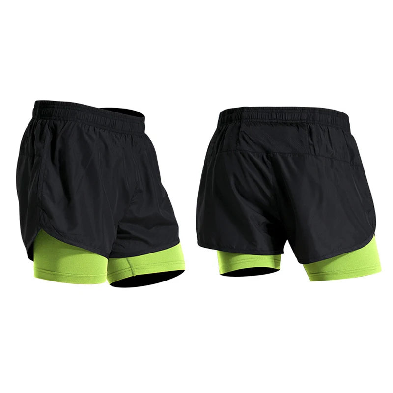 Men's Running 2 IN 1 Sport Gym Fitness Workout Pants Tennis Football Basketball Shorts