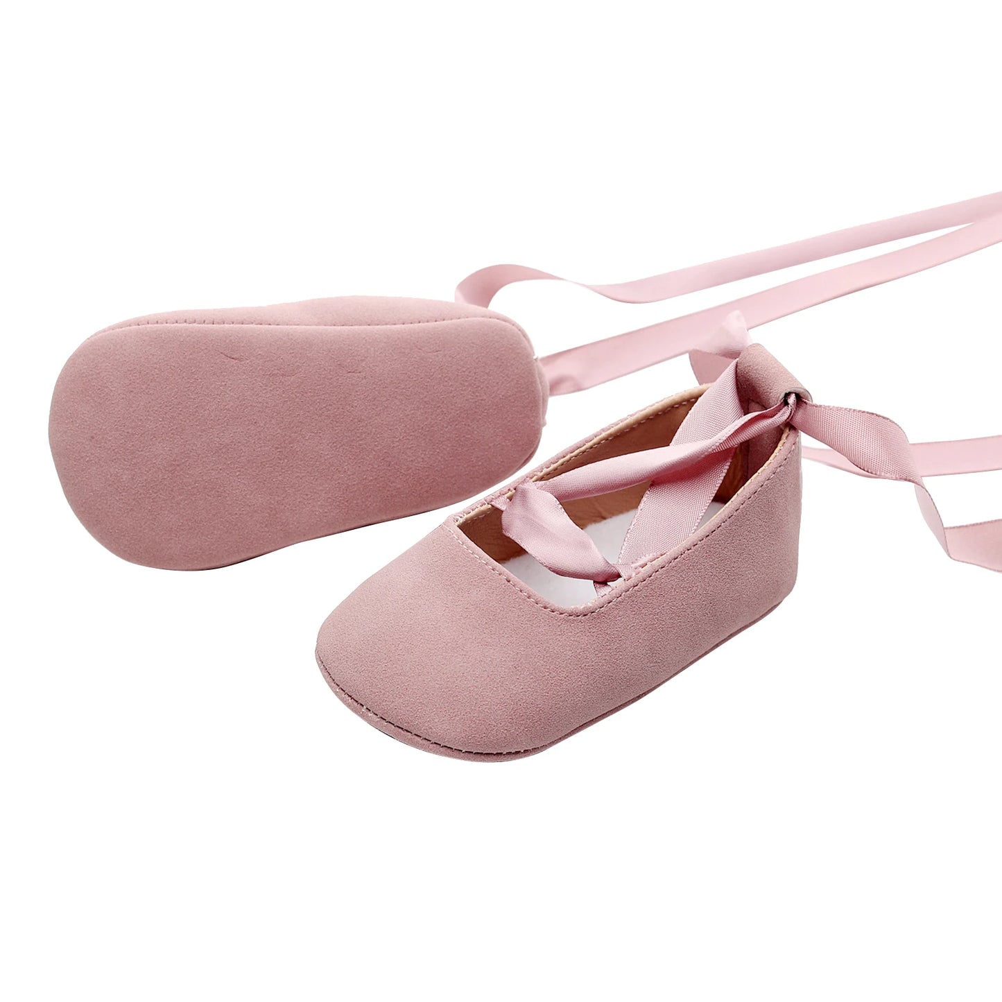 0-24M Kids Baby Girls  Soft Sole Footwear Walking Shoes with Ribbon