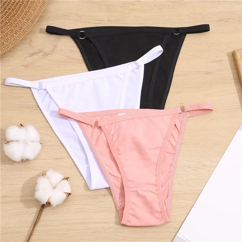 3-Pack Cotton Low Waist Briefs - Comfortable Women's Underwear