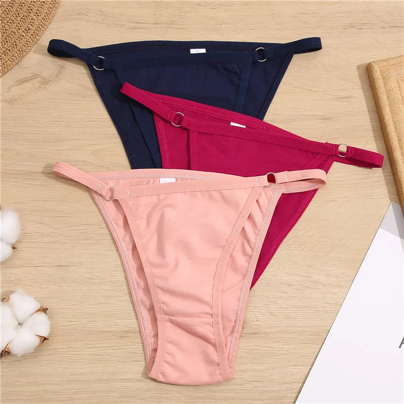 3-Pack Cotton Low Waist Briefs - Comfortable Women's Underwear