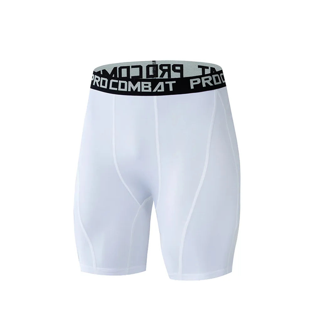 Men' Bodybuilding Shorts Fitness Workout Inseam Gym Elastic Compression Tights Leggings