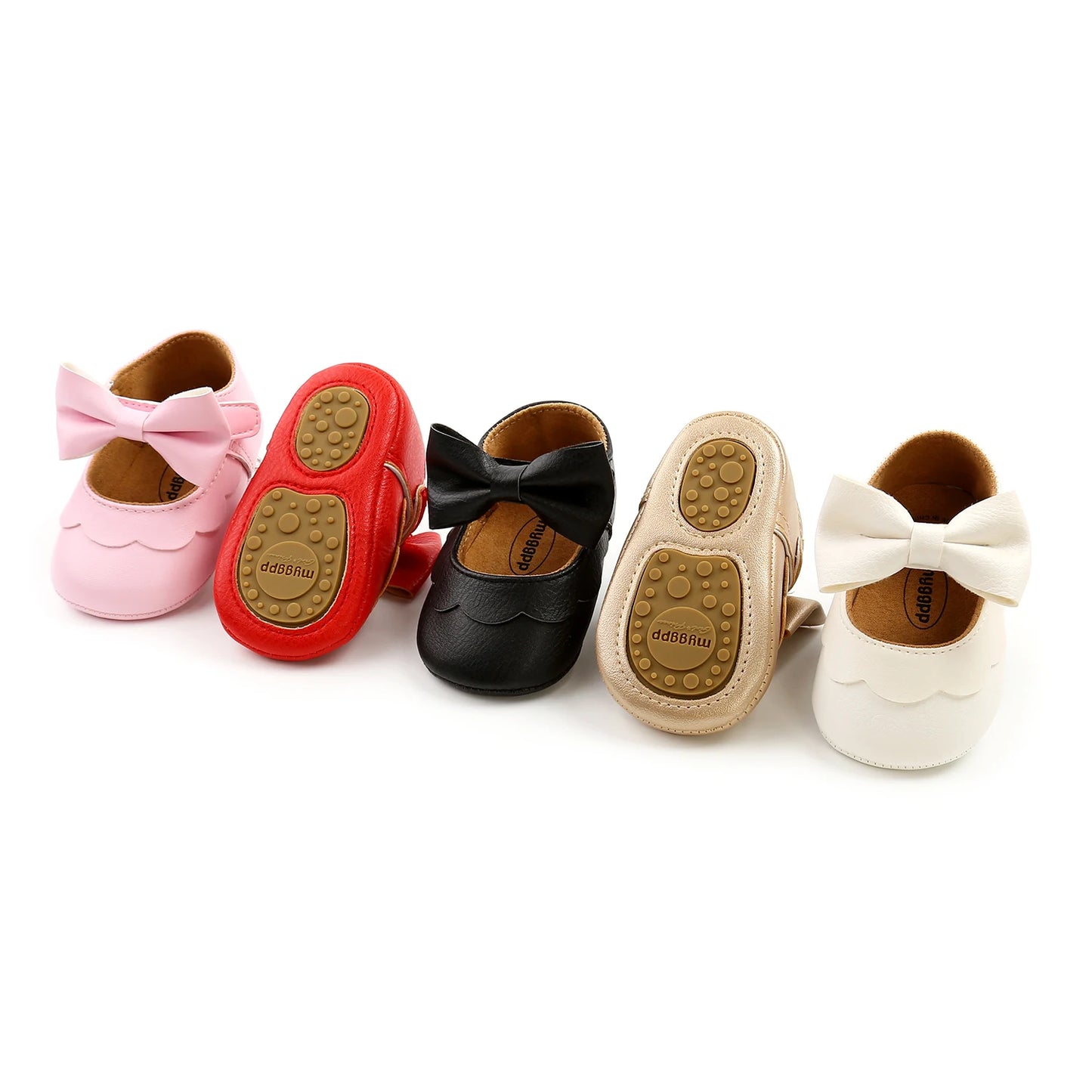 Newborn Baby Girls Boys Crib Shoes 0-18M - Bowknot Soft Sole Shoes