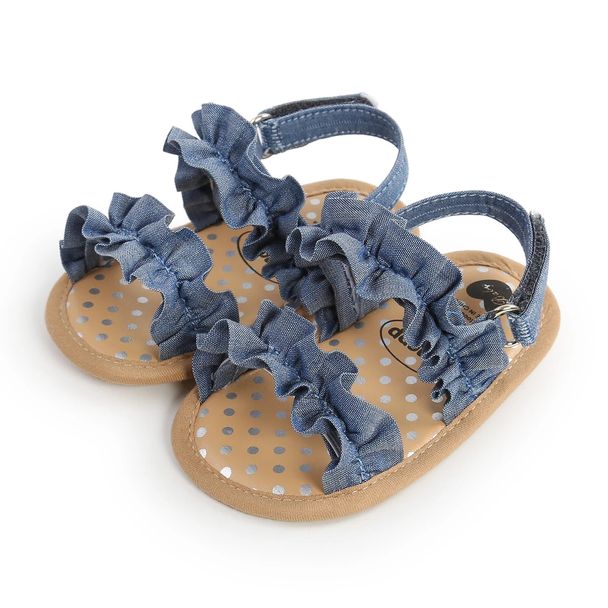 Baby Girls Summer Sandals Shoes Anti-Slip Soft Sole Ruffle Flat Shoes