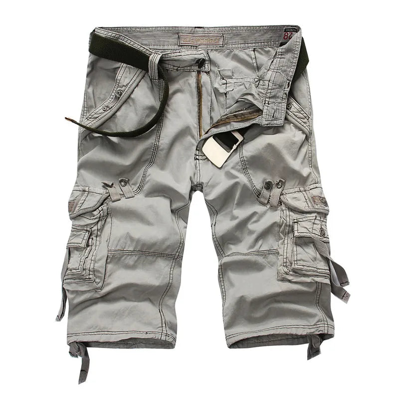 Men's Casual Summer Military Cargo Tactical Shorts Multi-Pocket Shorts