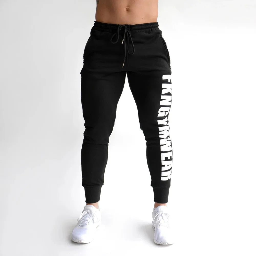 Men's Cotton Fitness Sweatpants Running Jogging Pants Workout Joggers Gym Sportswear Trousers