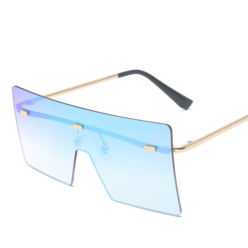 Unisex Classic Rimless Oversized Sunglasses Uv400