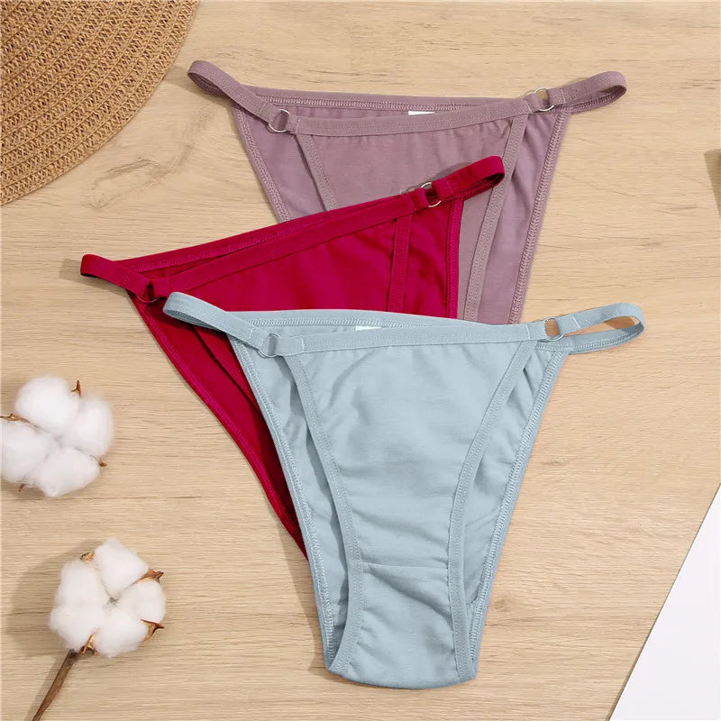 3-Pack Cotton Low Waist Briefs - Comfortable Women's Underwear