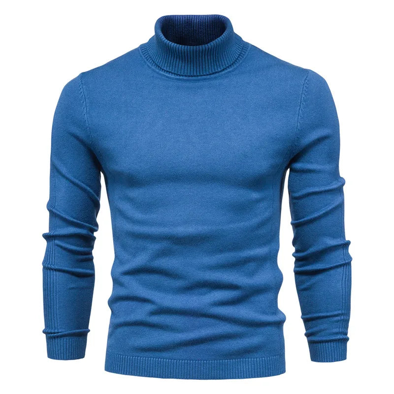 Men's Sweaters Casual Thick Pullover Slim Fit Turtleneck Sweater