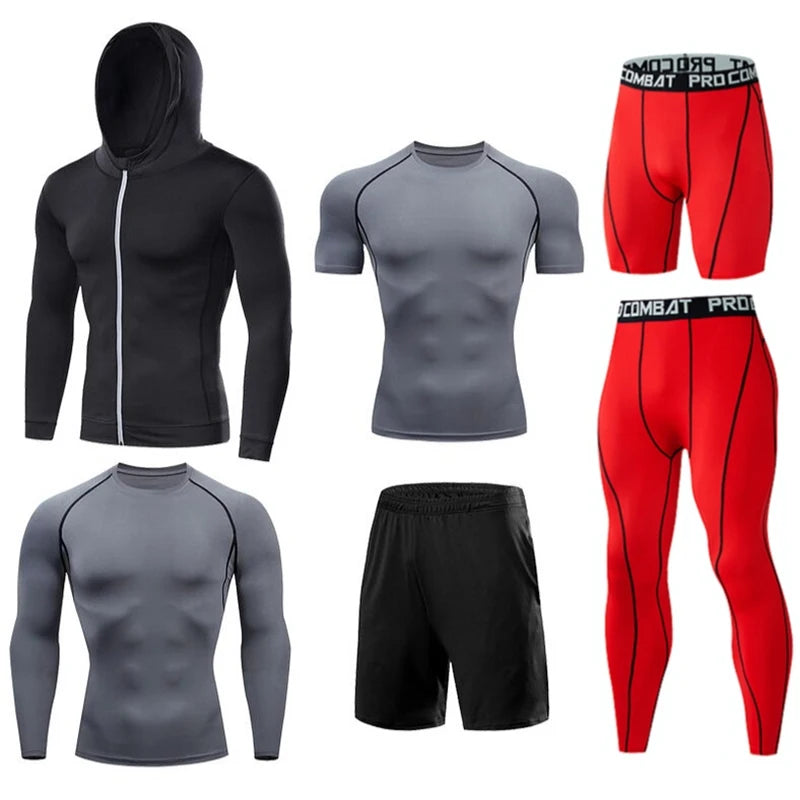 Men's Running Compression Quick Dry  Fitness Tight Sportswear Gym Sport Short Sleeve Shirt