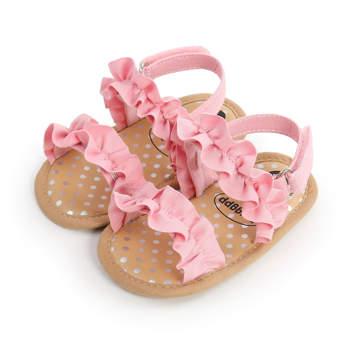 Baby Girls Summer Sandals Shoes Anti-Slip Soft Sole Ruffle Flat Shoes