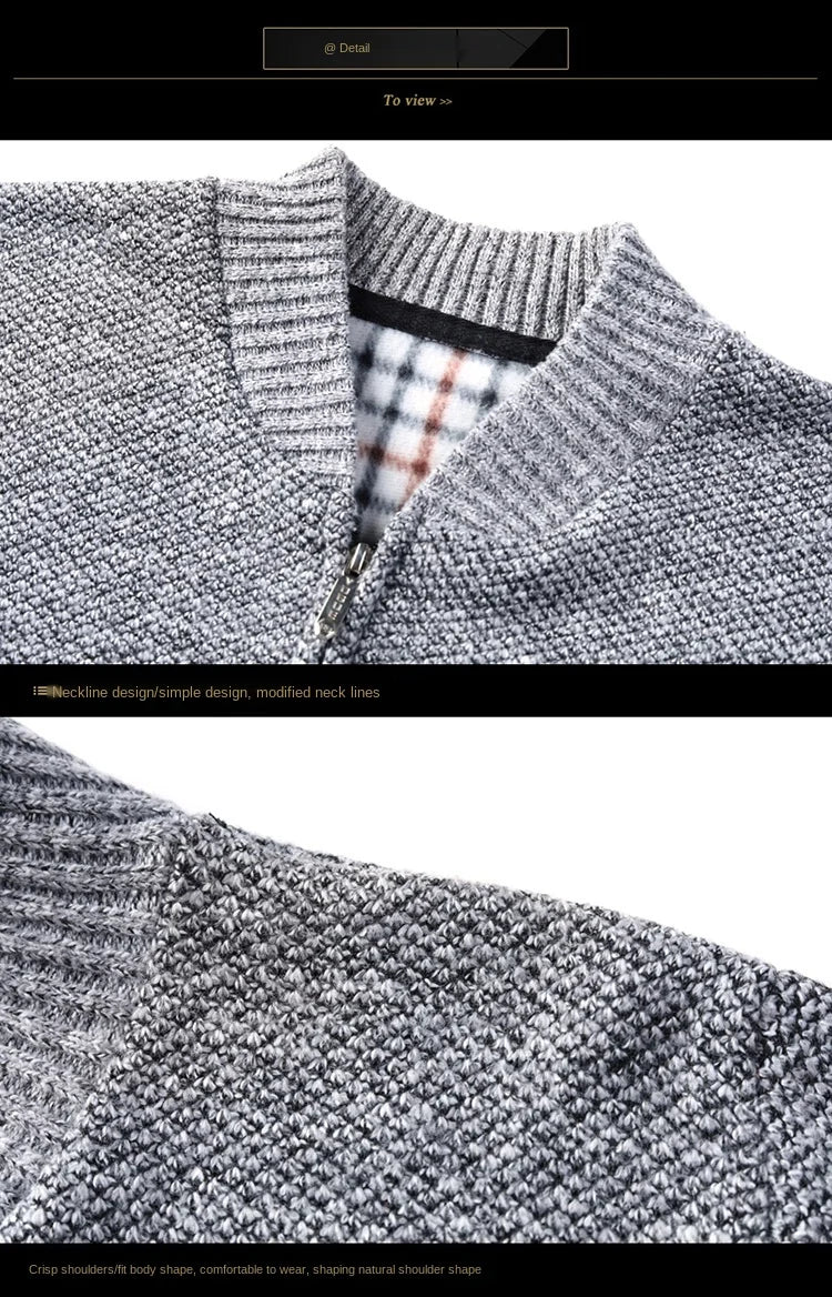 Men's Patchwork Knitted Cardigan Knitwear Sweater