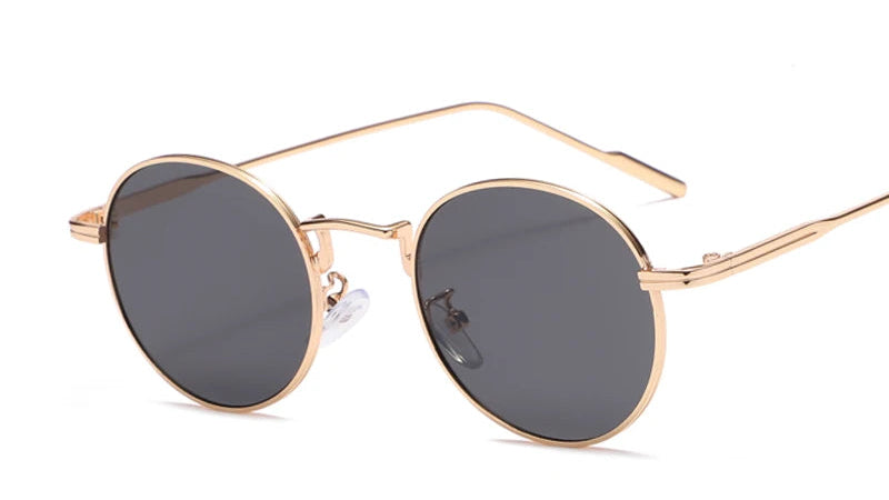 Fashion Round Vintage Sunglasses - Gradient Retro Alloy Unisex Eyewear