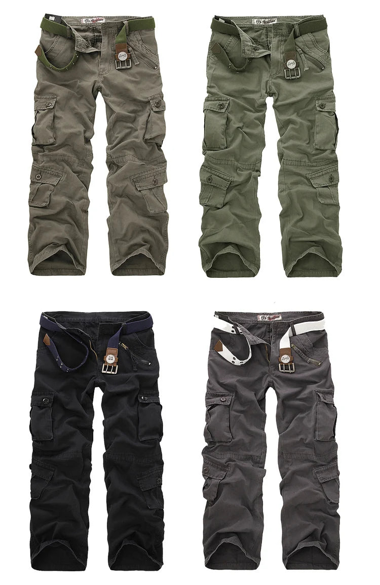 Men's Cargo Pants Camouflage Trousers Military Pants ( No Belt)