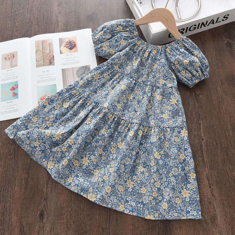 Children's Girls Floral Flowers Costumes Sleeveless Toddler Dress