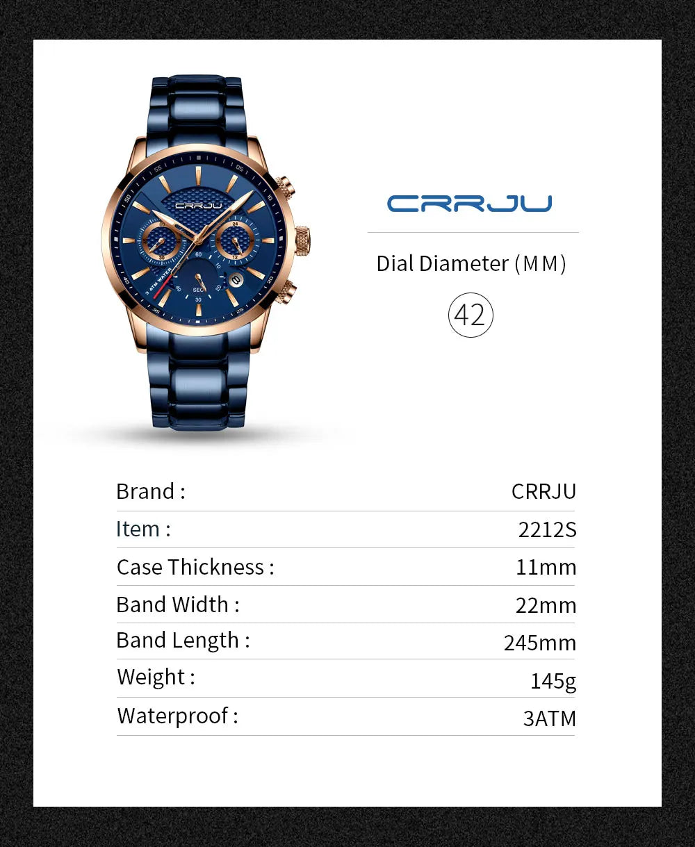 Men's Military Sports Watch - Waterproof Chronograph Gold Stainless Steel