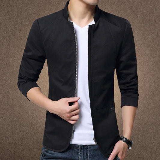 Men's Standing Collar Jacket