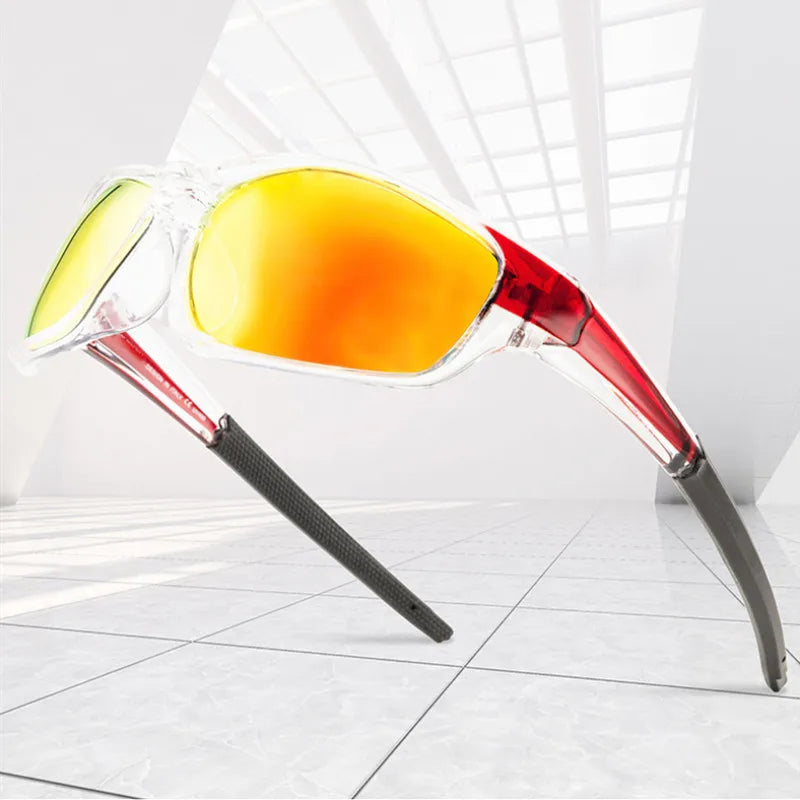 Square Polarized Cycling Sunglasses - Gradient Mirror UV400 for Women & Men