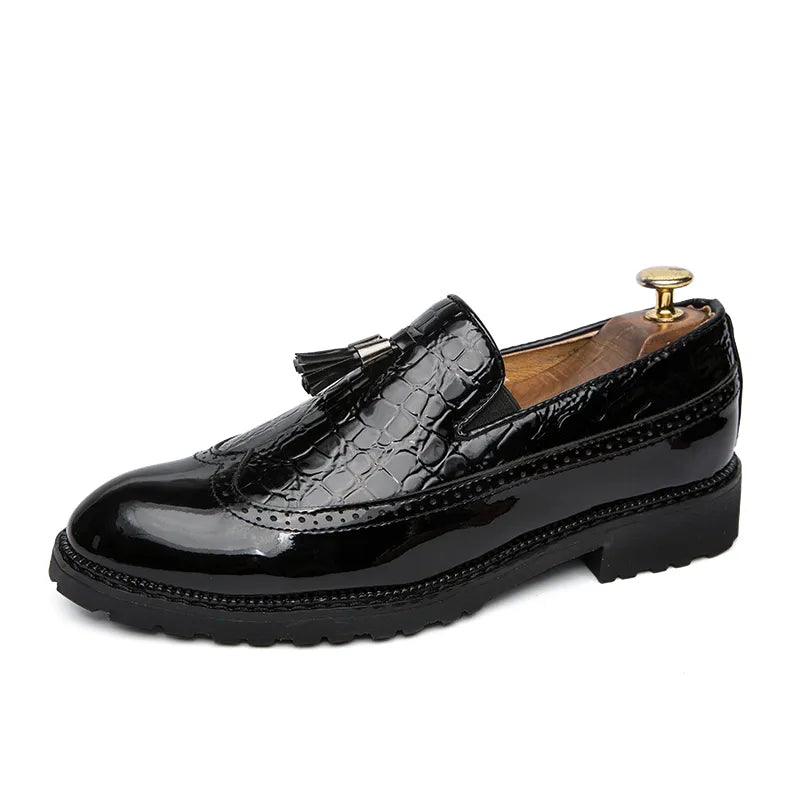 Men's Breathable Leather Moccasins Comfortable Slip on Loafers Shoes