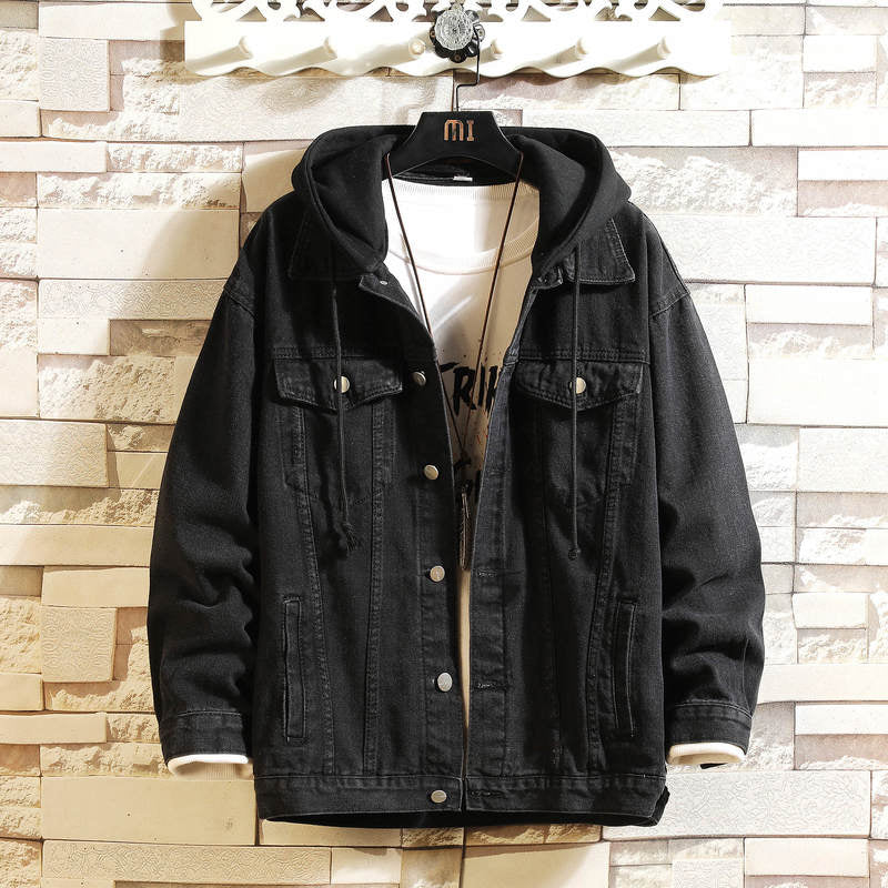 Men's Turn Down Collar Denim Jacket