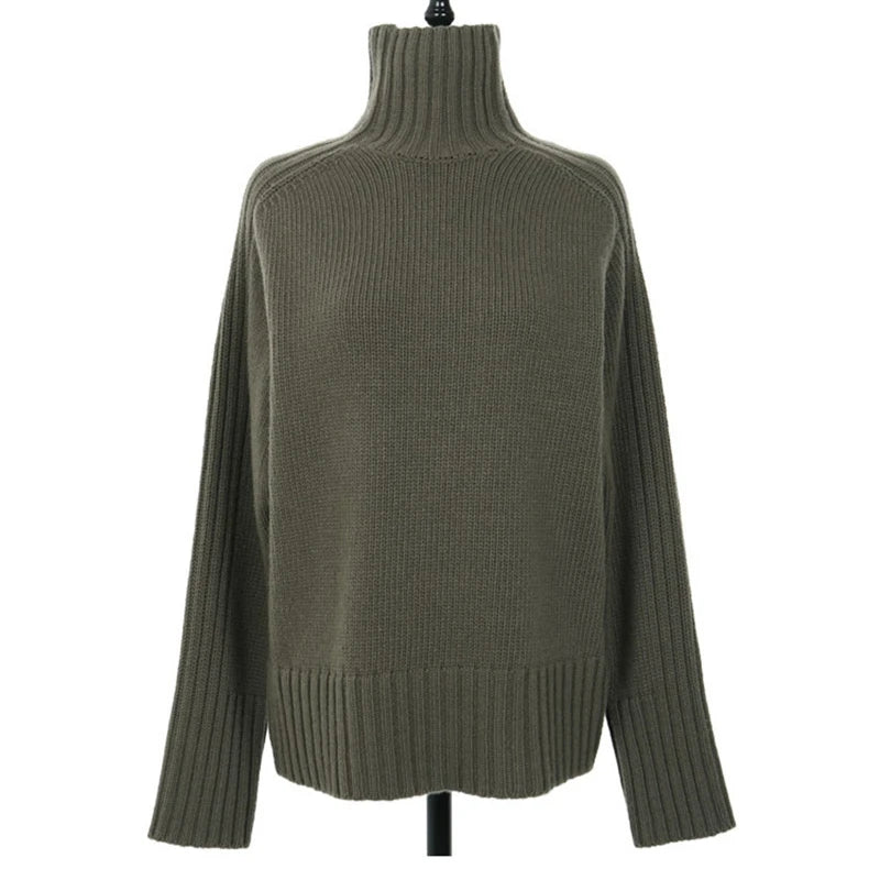 Women's Loose Turtleneck Pullover Sweater Top