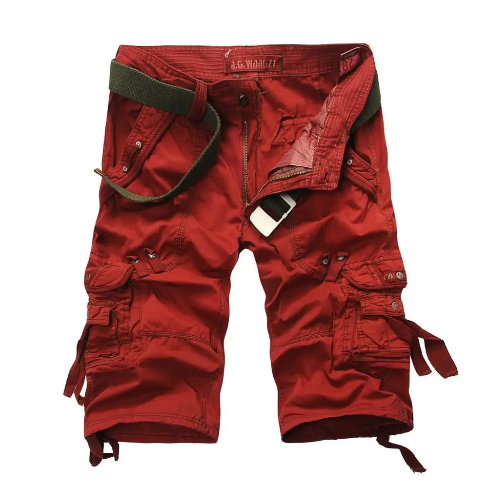 Men's Casual Summer Military Cargo Tactical Shorts Multi-Pocket Shorts